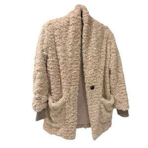 WILFRED FREE | Cozy Cream Grete Sherpa Jacket coat size XXS but fits oversized
